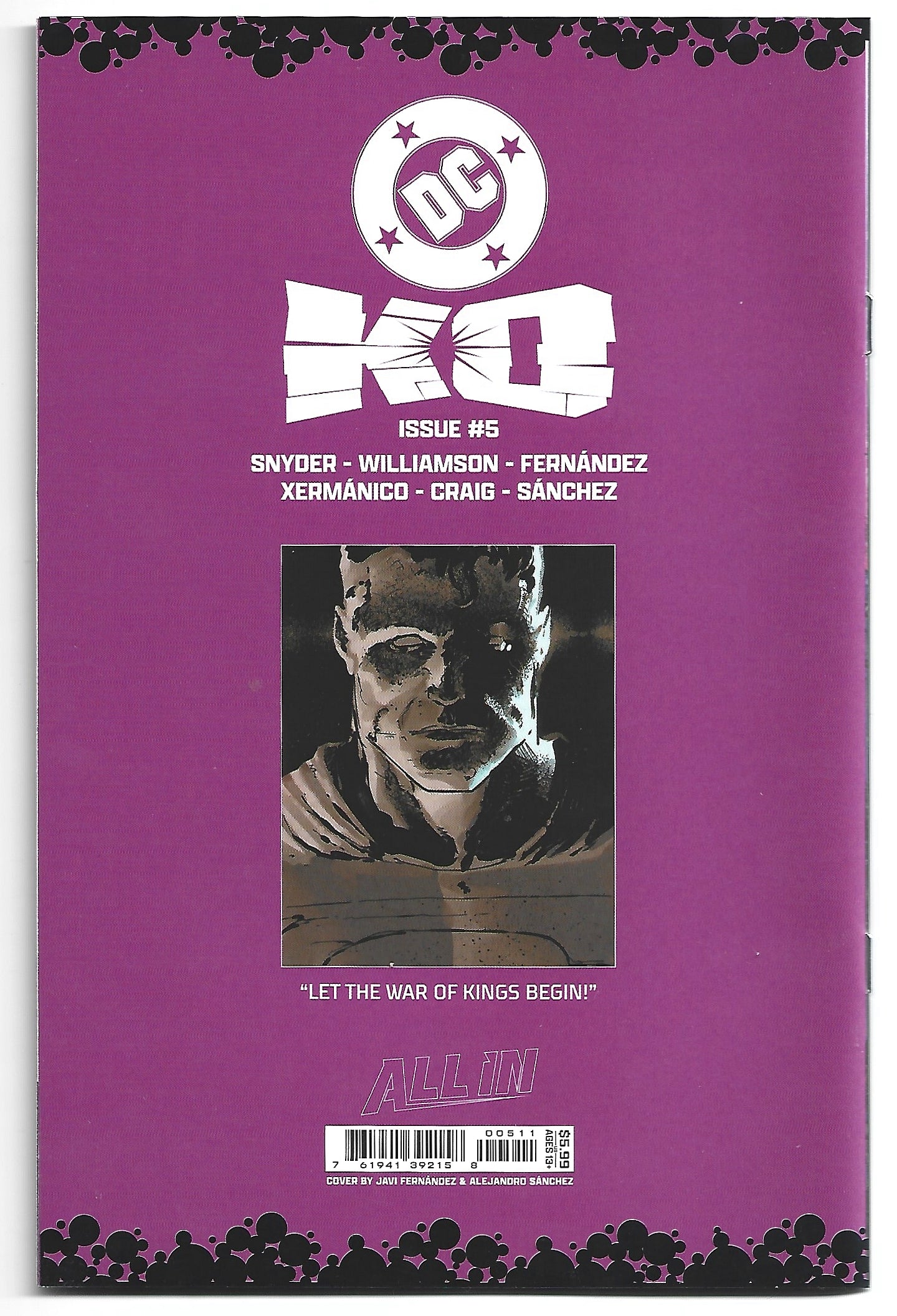 DC KO #5 Acetate Cover
